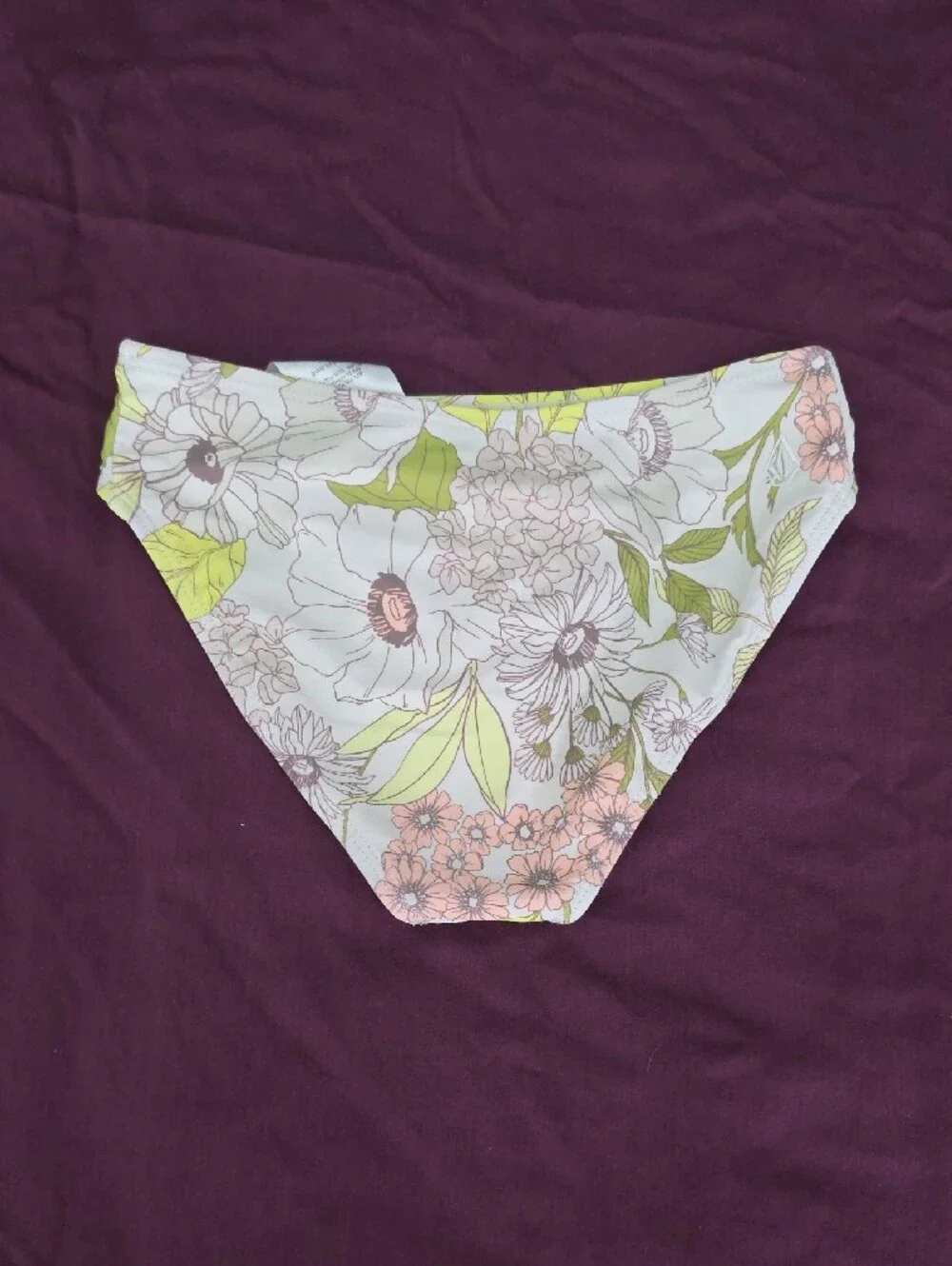 Volcom Neon Yellow and Floral Girls' Long Sleeve Rashguard Set